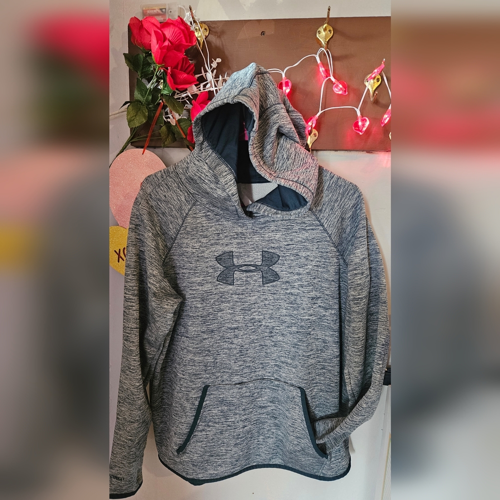 Womens UNDER ARMOUR Blue/gray Fleece Lined Storm Loose SzM